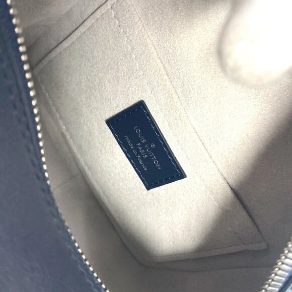 LOUIS VUITTON M52350 Trompe l'oeil Chain 2WAY Shoulder Bag Hand Bag Leather Navy - Picture 10 of 11